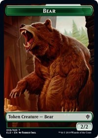 Bear // Food (17) Double-sided Token [Throne of Eldraine Tokens] | Rock City Comics