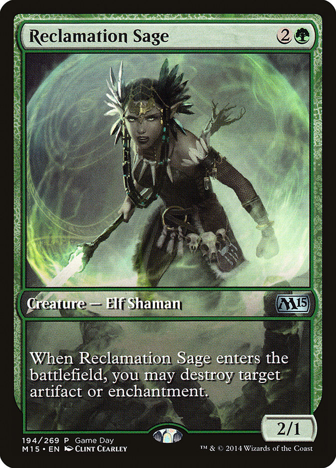 Reclamation Sage (Game Day) [Magic 2015 Promos] | Rock City Comics