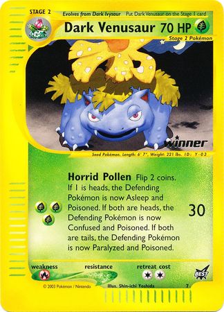 Dark Venusaur (7) (Winner) [Best of Promos] | Rock City Comics