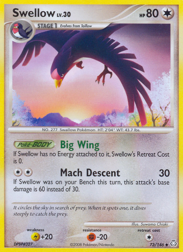 Swellow (73/146) [Diamond & Pearl: Legends Awakened] | Rock City Comics