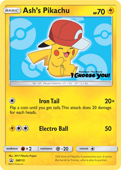 Ash's Pikachu (SM113) [Sun & Moon: Black Star Promos] | Rock City Comics