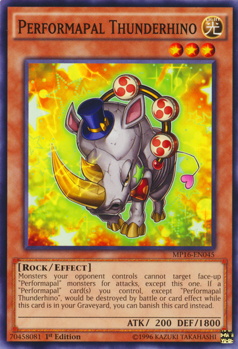 Performapal Thunderhino [MP16-EN045] Common | Rock City Comics