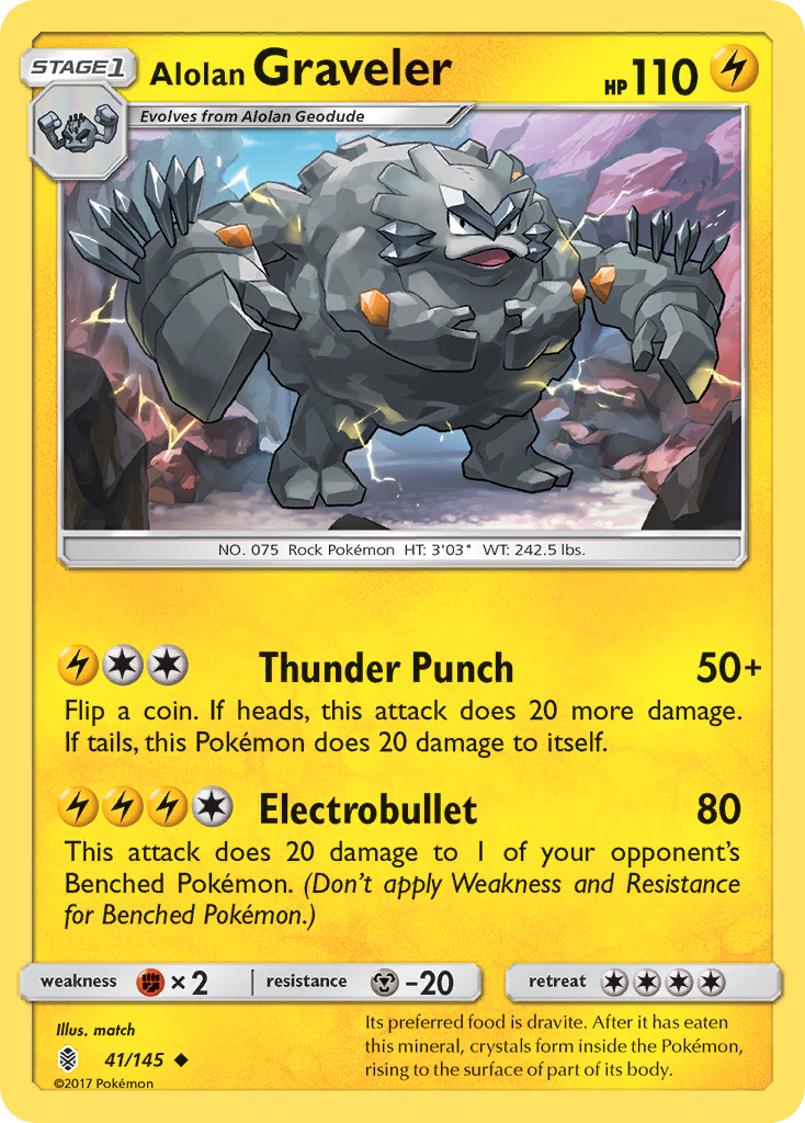 Alolan Graveler (41/145) [Sun & Moon: Guardians Rising] | Rock City Comics