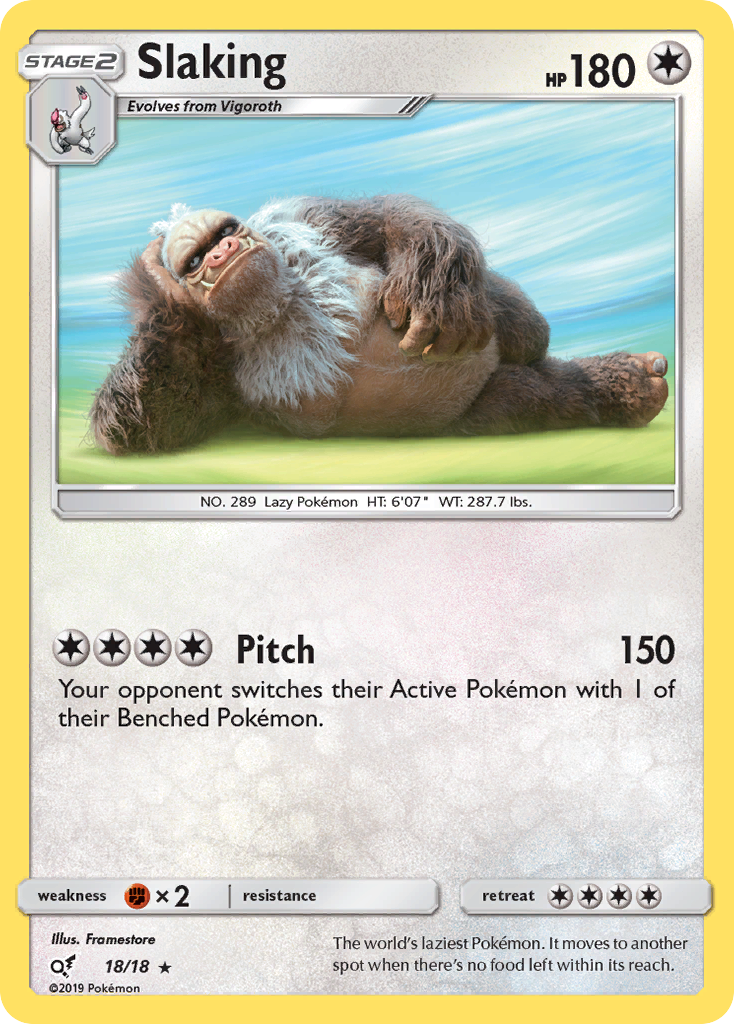 Slaking (18/18) [Sun & Moon: Detective Pikachu] | Rock City Comics