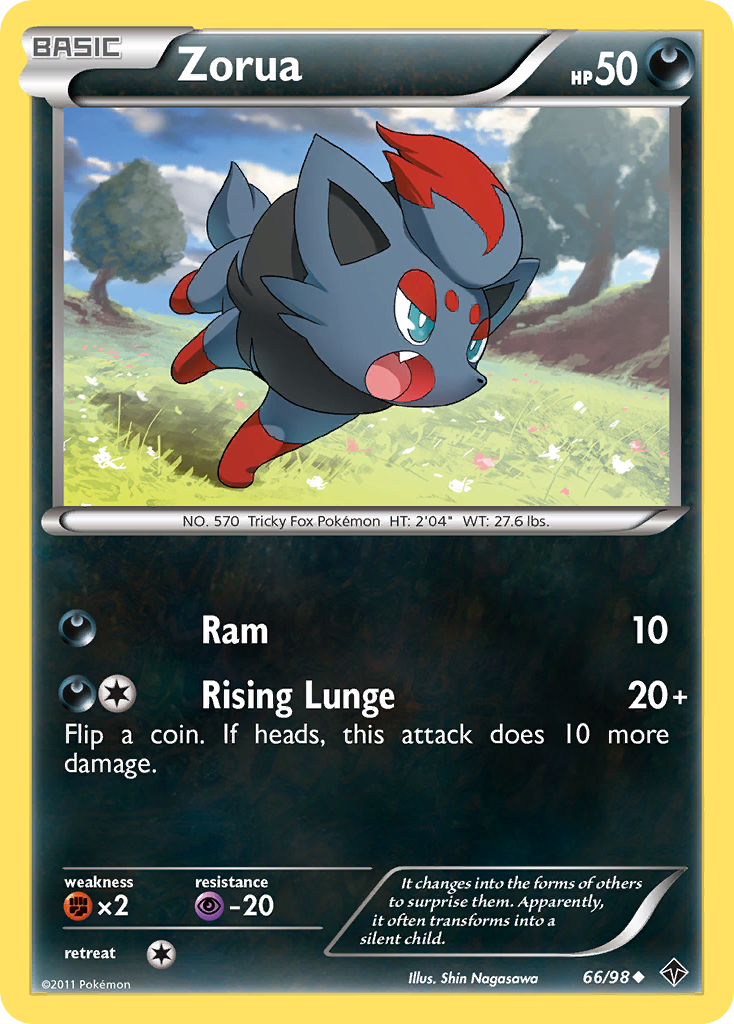 Zorua (66/98) [Black & White: Emerging Powers] | Rock City Comics