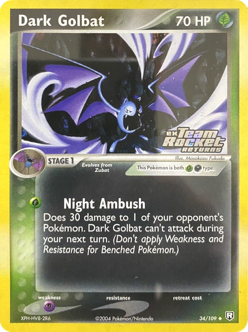 Dark Golbat (34/109) (Stamped) [EX: Team Rocket Returns] | Rock City Comics