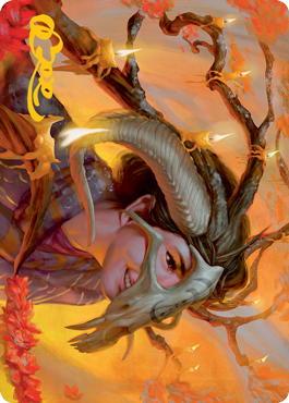 Hedgewitch's Mask Art Card (Gold-Stamped Signature) [Innistrad: Midnight Hunt Art Series] | Rock City Comics