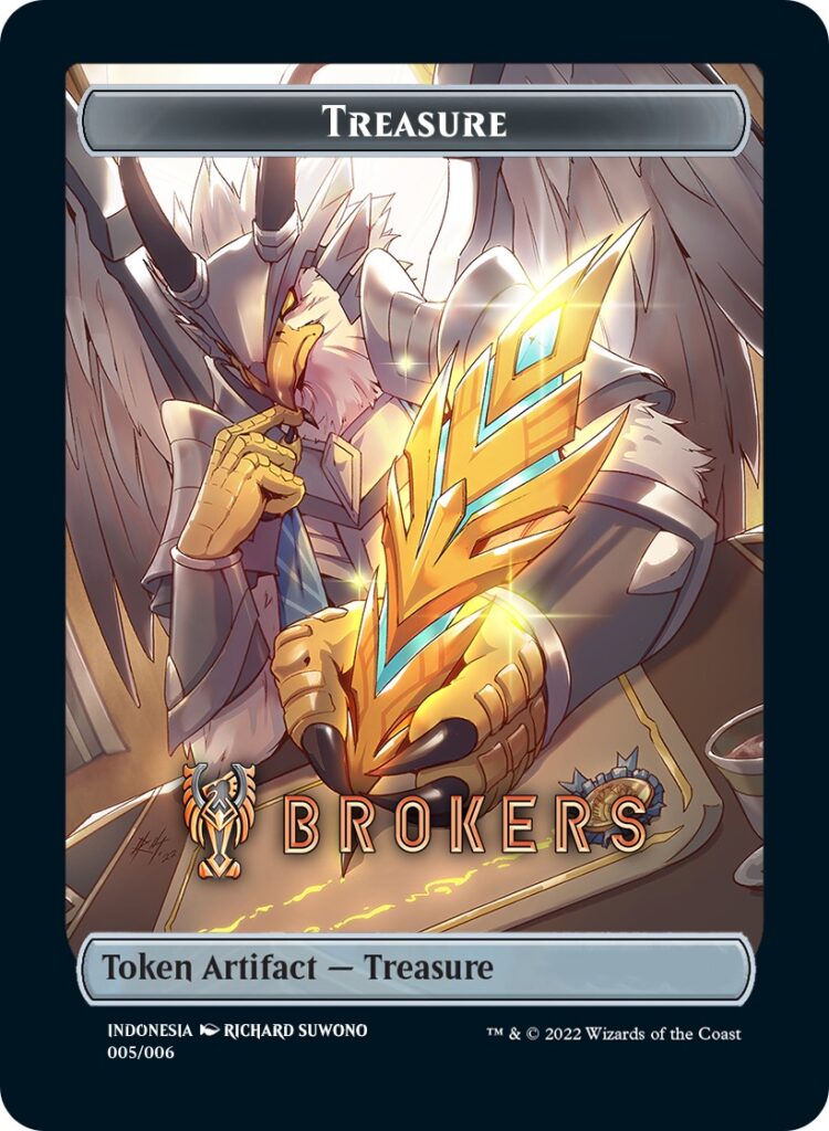 Treasure Token (Brokers) (Southeast Asia Artists) [Streets of New Capenna Tokens] | Rock City Comics