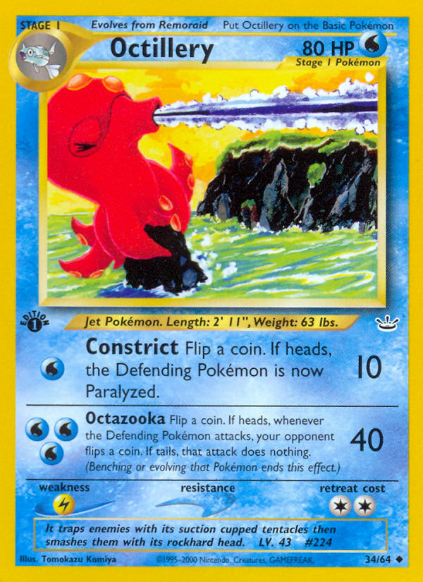 Octillery (34/64) [Neo Revelation 1st Edition] | Rock City Comics