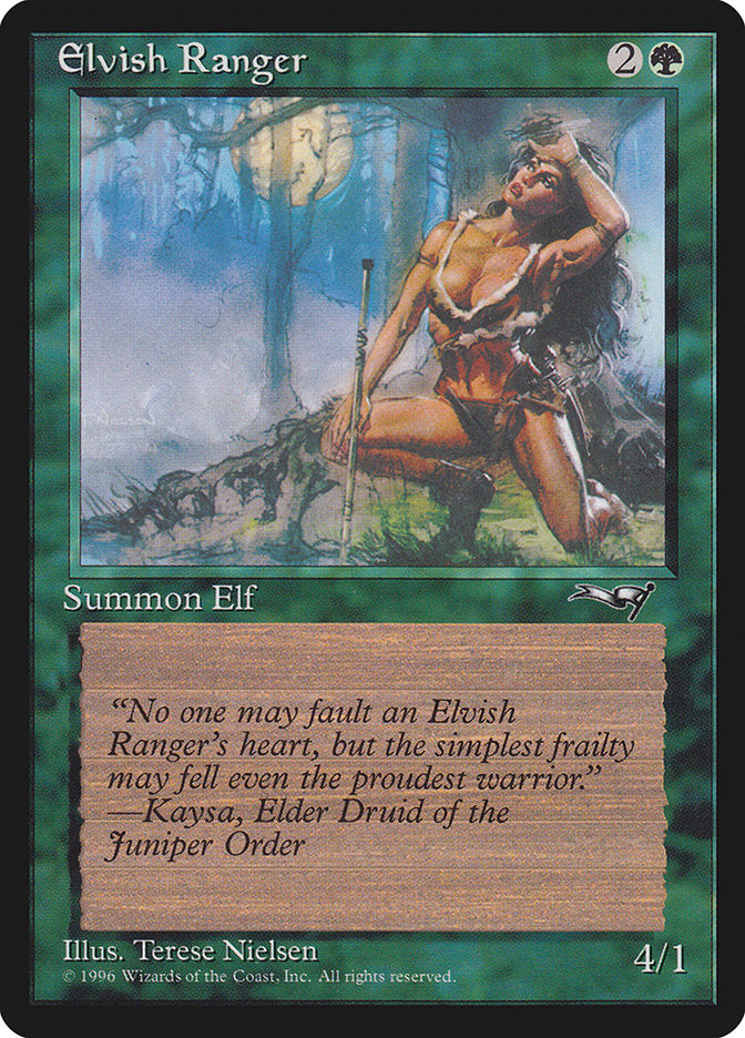 Elvish Ranger (Moon Background) [Alliances] | Rock City Comics