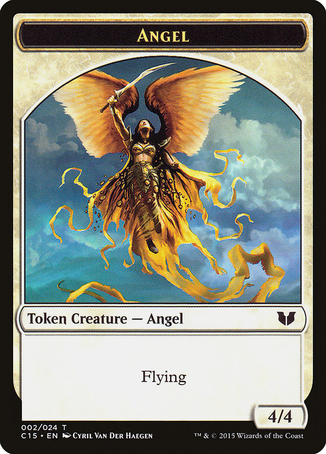 Angel // Knight (005) Double-Sided Token [Commander 2015 Tokens] | Rock City Comics