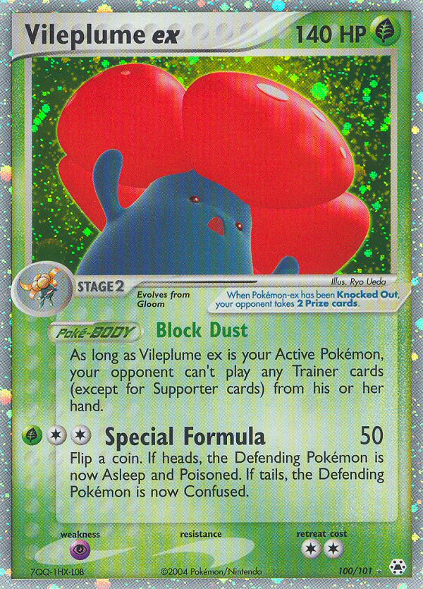 Vileplume ex (100/101) [EX: Hidden Legends] | Rock City Comics