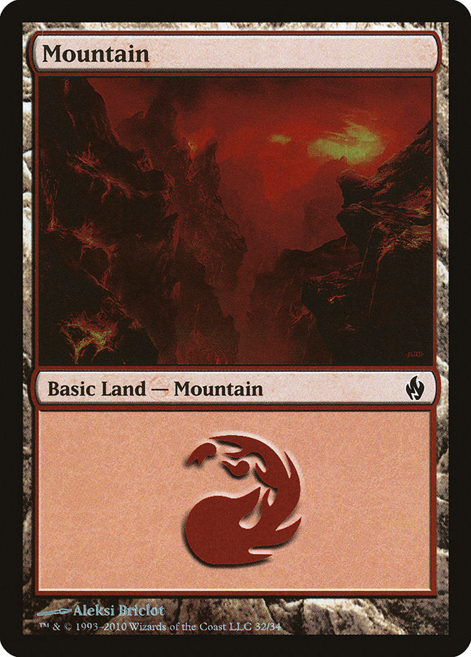 Mountain (32) [Premium Deck Series: Fire and Lightning] | Rock City Comics