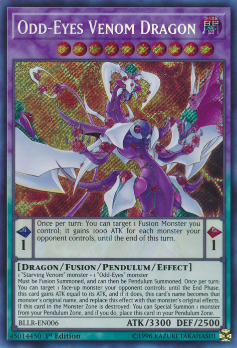 Odd-Eyes Venom Dragon [BLLR-EN006] Secret Rare | Rock City Comics