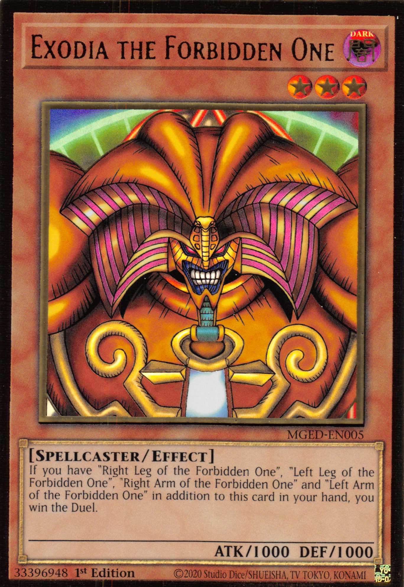 Exodia the Forbidden One [MGED-EN005] Gold Rare | Rock City Comics