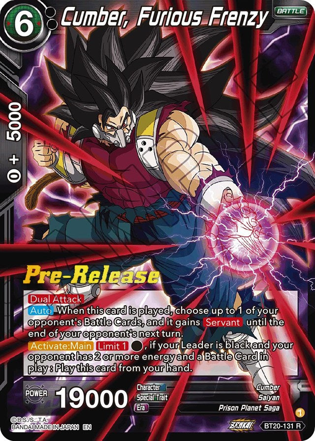 Cumber, Furious Frenzy (BT20-131) [Power Absorbed Prerelease Promos] | Rock City Comics