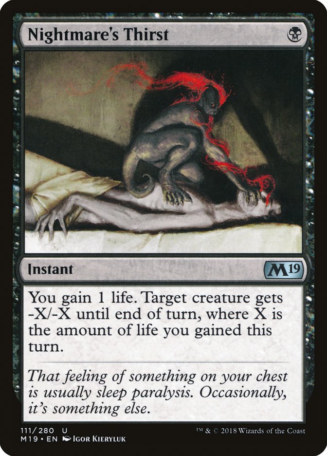 Nightmare's Thirst [Core Set 2019] | Rock City Comics