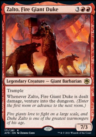 Zalto, Fire Giant Duke (Promo Pack) [Dungeons & Dragons: Adventures in the Forgotten Realms Promos] | Rock City Comics