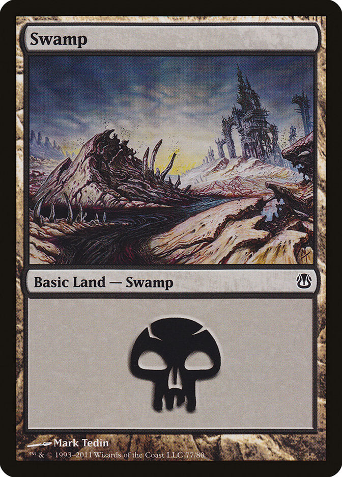 Swamp (77) [Duel Decks: Ajani vs. Nicol Bolas] | Rock City Comics