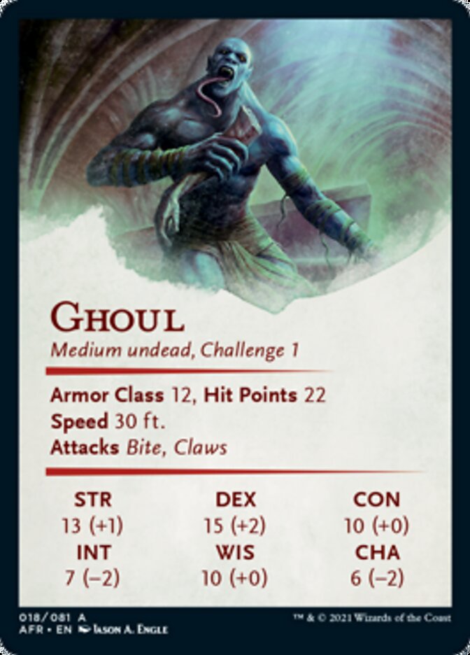 Ghoul Art Card [Dungeons & Dragons: Adventures in the Forgotten Realms Art Series] | Rock City Comics