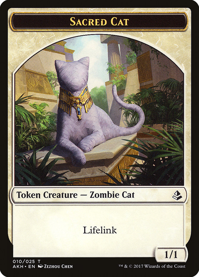 Sacred Cat [Amonkhet Tokens] | Rock City Comics