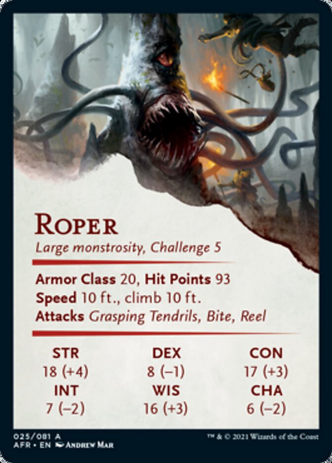 Roper Art Card [Dungeons & Dragons: Adventures in the Forgotten Realms Art Series] | Rock City Comics