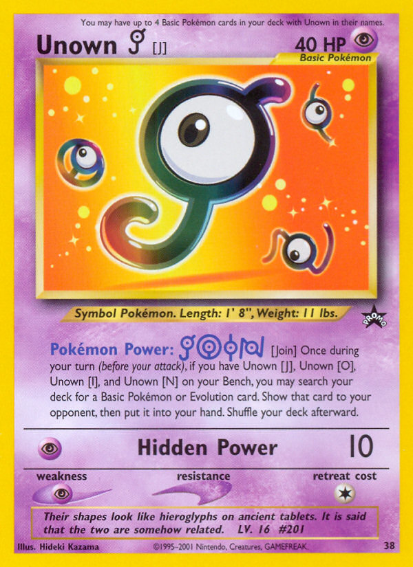 Unown [J] (38) [Wizards of the Coast: Black Star Promos] | Rock City Comics