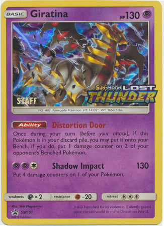 Giratina (SM151) (Staff Prerelease Promo) [Sun & Moon: Black Star Promos] | Rock City Comics