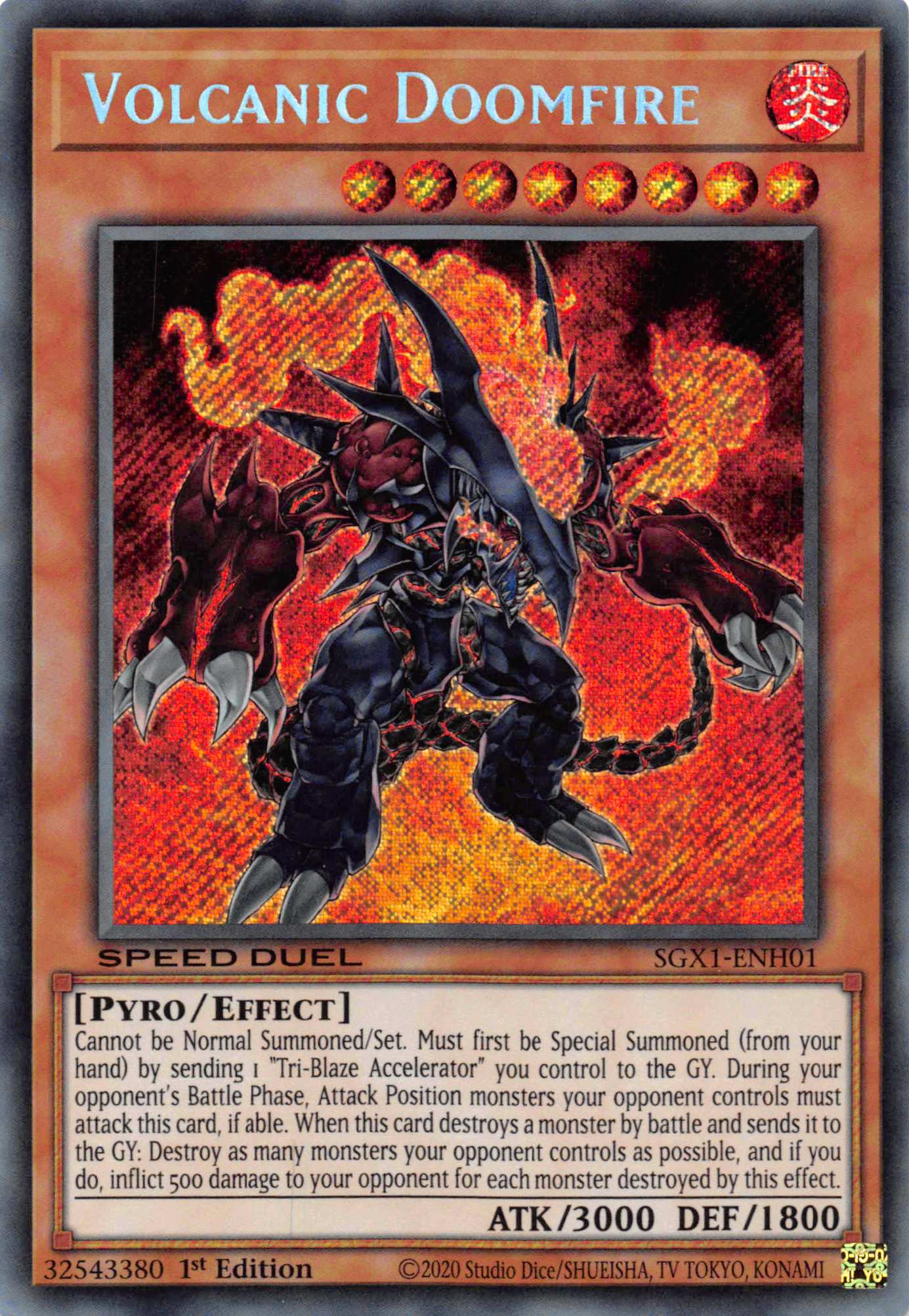 Volcanic Doomfire [SGX1-ENH01] Secret Rare | Rock City Comics