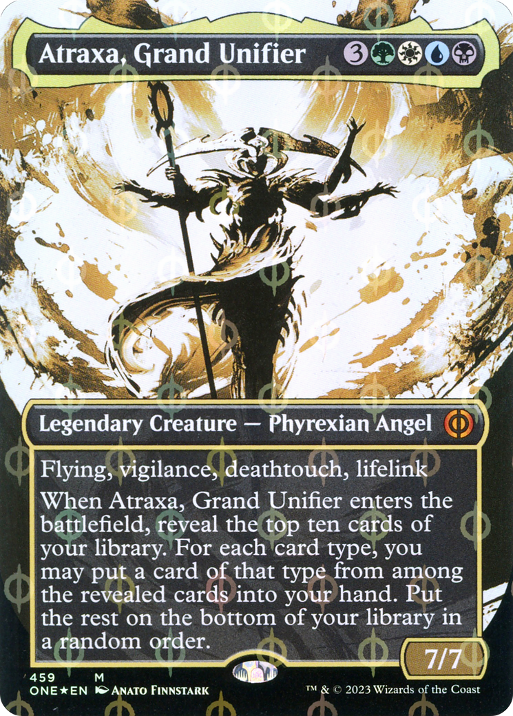 Atraxa, Grand Unifier (Borderless Ichor Step-and-Compleat Foil) [Phyrexia: All Will Be One] | Rock City Comics