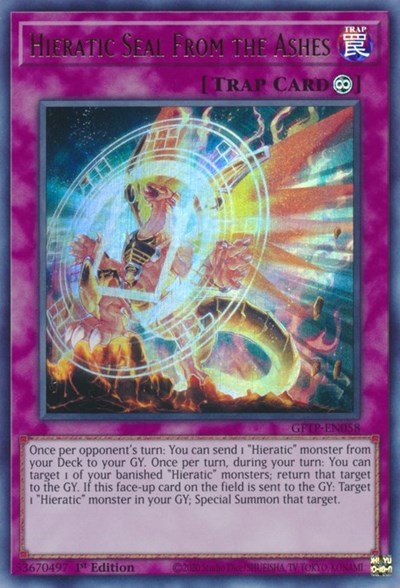 Hieratic Seal from the Ashes [GFTP-EN058] Ultra Rare | Rock City Comics