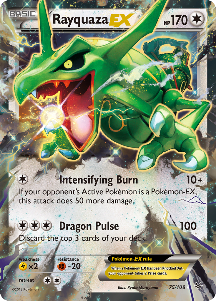 Rayquaza EX (75/108) [XY: Roaring Skies] | Rock City Comics