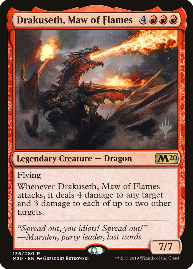 Drakuseth, Maw of Flames (Promo Pack) [Core Set 2020 Promos] | Rock City Comics