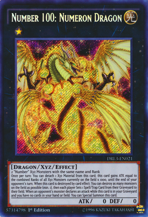 Number 100: Numeron Dragon [DRL3-EN021] Secret Rare | Rock City Comics