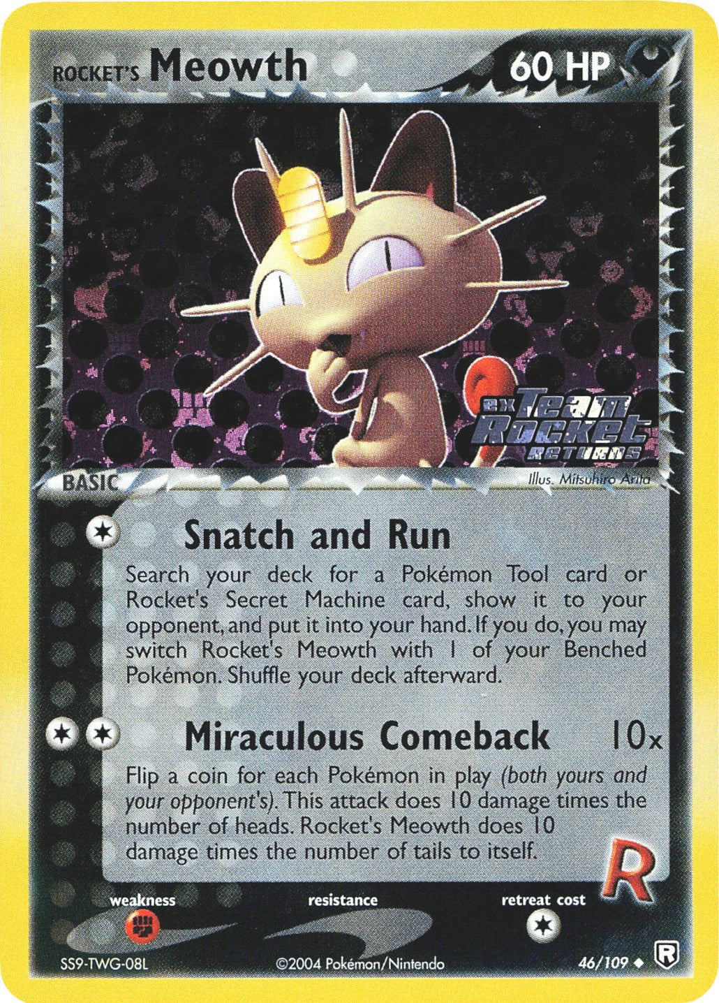 Rocket's Meowth (46/109) (Stamped) [EX: Team Rocket Returns] | Rock City Comics