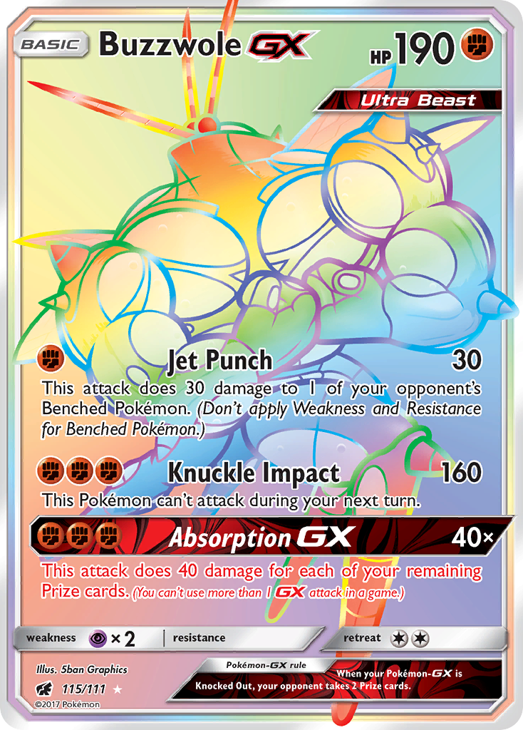 Buzzwole GX (115/111) [Sun & Moon: Crimson Invasion] | Rock City Comics