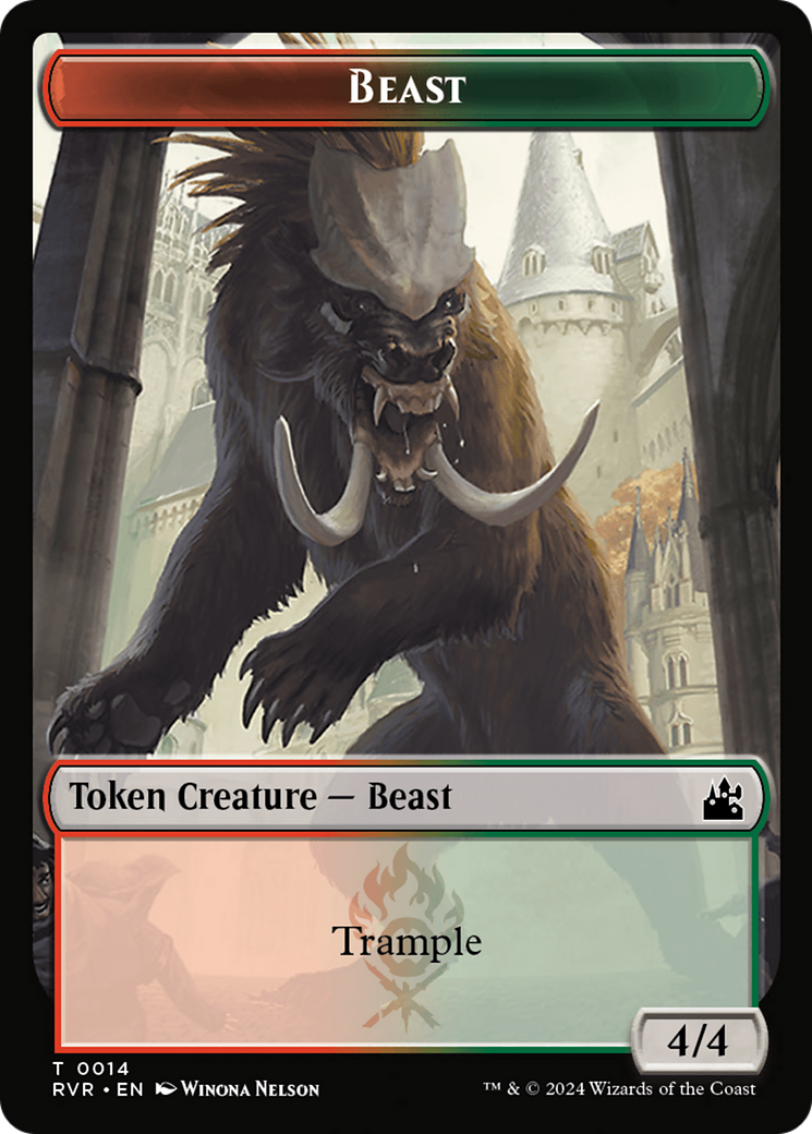 Goblin (0008) // Beast Double-Sided Token [Ravnica Remastered Tokens] | Rock City Comics