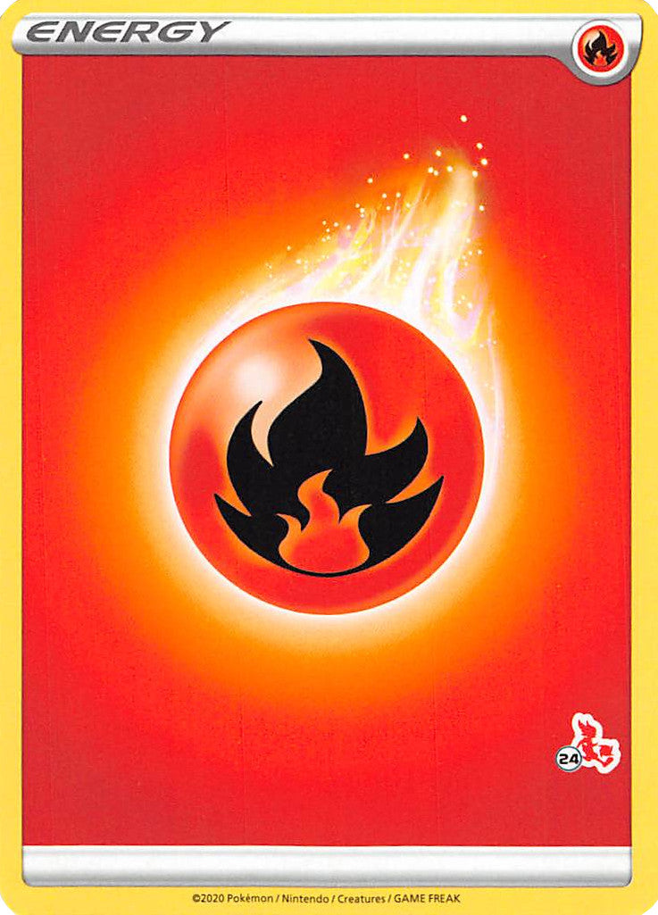 Fire Energy (Cinderace Stamp #24) [Battle Academy 2022] | Rock City Comics