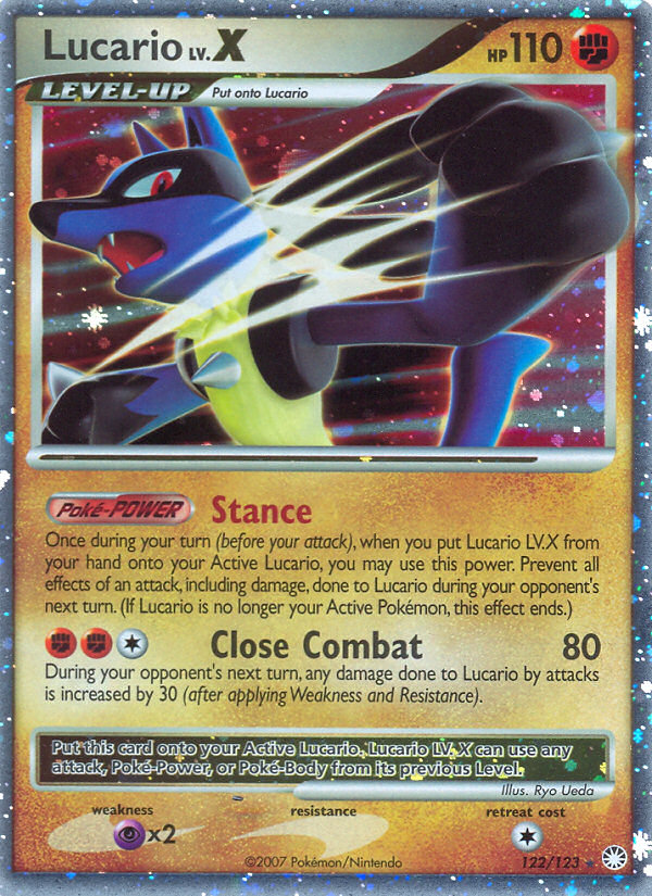 Lucario LV.X (122/123) [Diamond & Pearl: Mysterious Treasures] | Rock City Comics