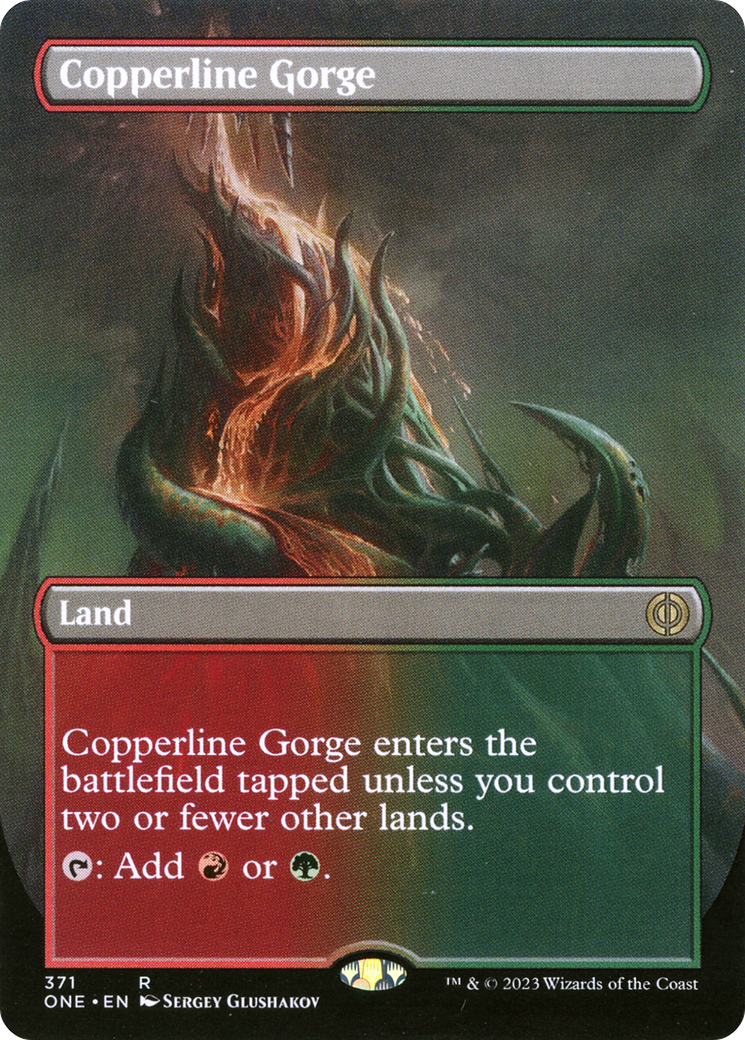 Copperline Gorge (Borderless Alternate Art) [Phyrexia: All Will Be One] | Rock City Comics