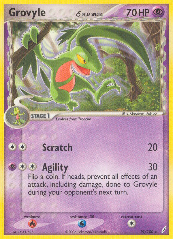 Grovyle(19/100) (Delta Species) [EX: Crystal Guardians] | Rock City Comics