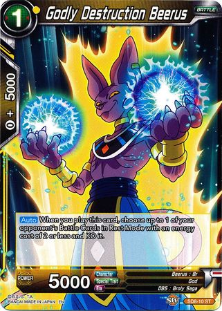 Godly Destruction Beerus (Starter Deck - Rising Broly) [SD8-10] | Rock City Comics