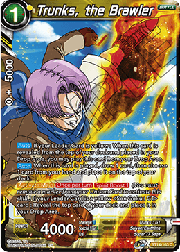 Trunks, the Brawler (BT14-103) [Cross Spirits] | Rock City Comics