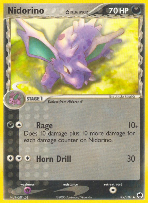 Nidorino (35/101) (Delta Species) [EX: Dragon Frontiers] | Rock City Comics