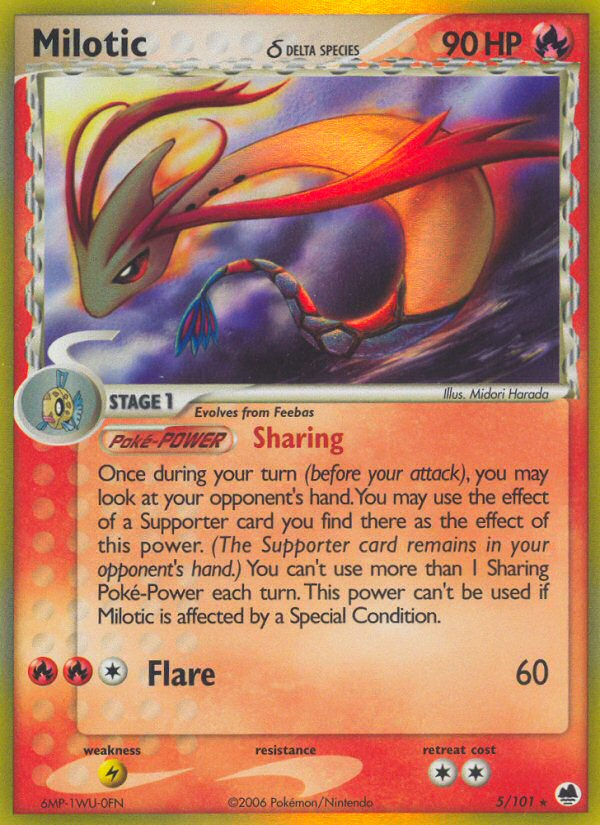 Milotic (5/101) (Delta Species) [EX: Dragon Frontiers] | Rock City Comics