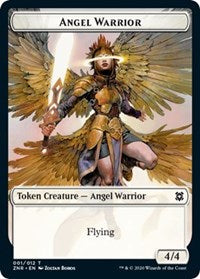 Angel Warrior // Hydra Double-sided Token [Zendikar Rising Tokens] | Rock City Comics