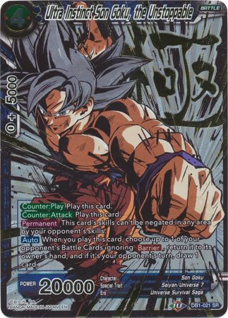 Ultra Instinct Son Goku, the Unstoppable (Alternate Art) [DB1-021] | Rock City Comics