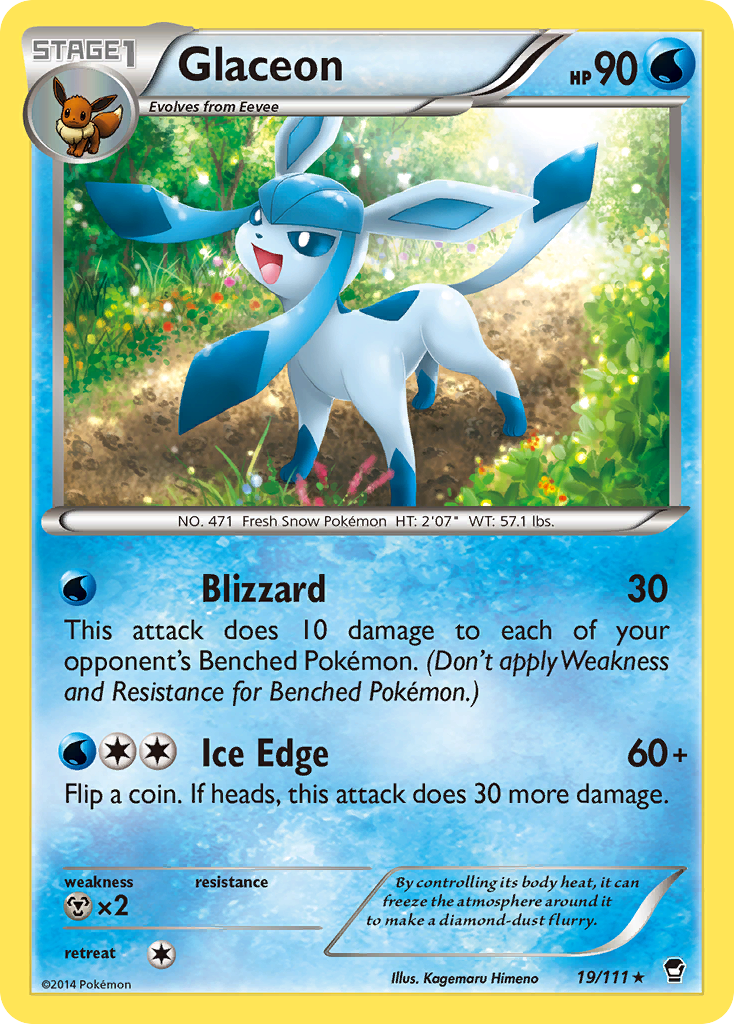 Glaceon (19/111) [XY: Furious Fists] | Rock City Comics