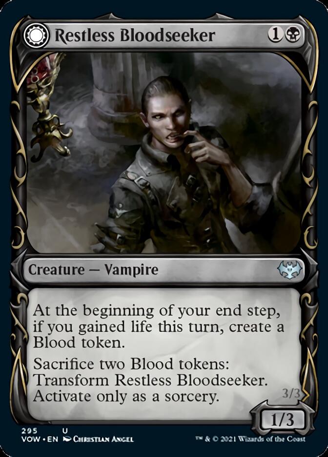 Restless Bloodseeker // Bloodsoaked Reveler (Showcase Fang Frame) [Innistrad: Crimson Vow] | Rock City Comics