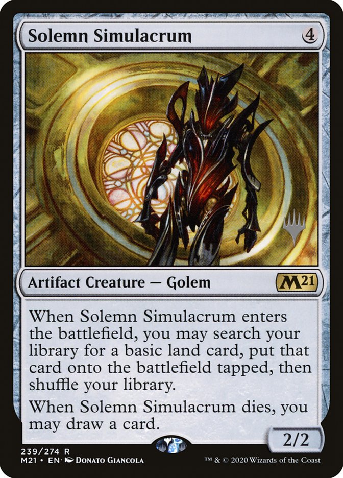 Solemn Simulacrum (Promo Pack) [Core Set 2021 Promos] | Rock City Comics